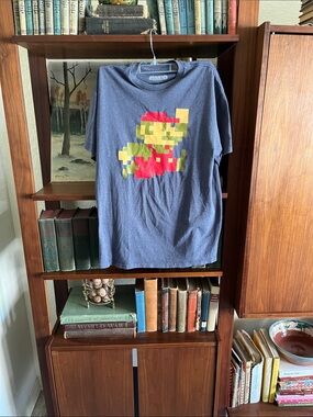 Mario Pixel Art Short-Sleeve Tee - Navy Blue